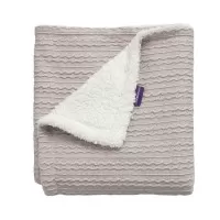 Paturica Lux Sherpa pentru bebelusi 75 x 100 cm grey Clevamama