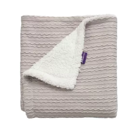 Paturica Lux Sherpa pentru bebelusi 75 x 100 cm grey Clevamama Paturica Lux Sherpa pentru bebelusi 75 x 100 cm grey Clevamama