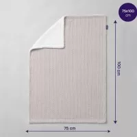 Paturica Lux Sherpa pentru bebelusi 75 x 100 cm grey Clevamama