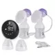 Pompa de san electrica dubla cu acumulator, cu functie de masaj si 15 niveluri de aspiratie Kidscare Pompa de san electrica dubla cu acumulator, cu functie de masaj si 15 niveluri de aspiratie Kidscare