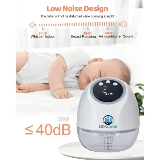 Pompa de san electrica si portabila KidsCare, hands free, sub sutien, cu 10 niveluri de aspiratie si 10 niveluri de masaj Pompa de san electrica si portabila KidsCare, hands free, sub sutien, cu 10 niveluri de aspiratie si 10 niveluri de masaj