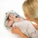 Prosop de baie pentru bebelus si mama Bamboo Frog grey Clevamama