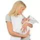 Prosop de baie pentru bebelus si mama Bamboo Penguin white Clevamama Prosop de baie pentru bebelus si mama Bamboo Penguin white Clevamama