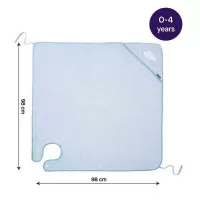 Prosop de baie pentru bebelus si mama blue Clevamama
