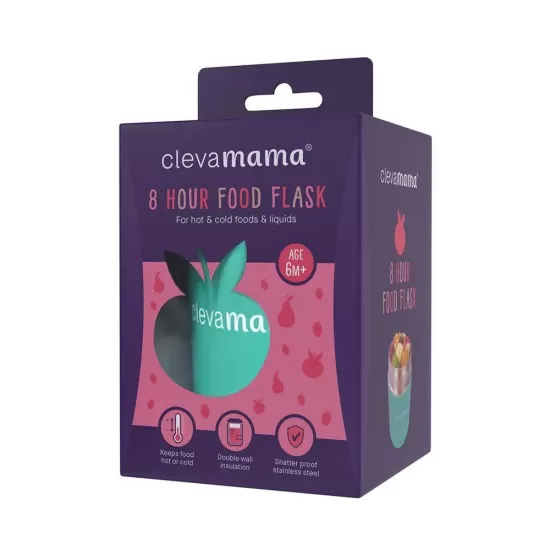 Recipient termic pentru hrana Clevamama Verde Recipient termic pentru hrana Clevamama Verde