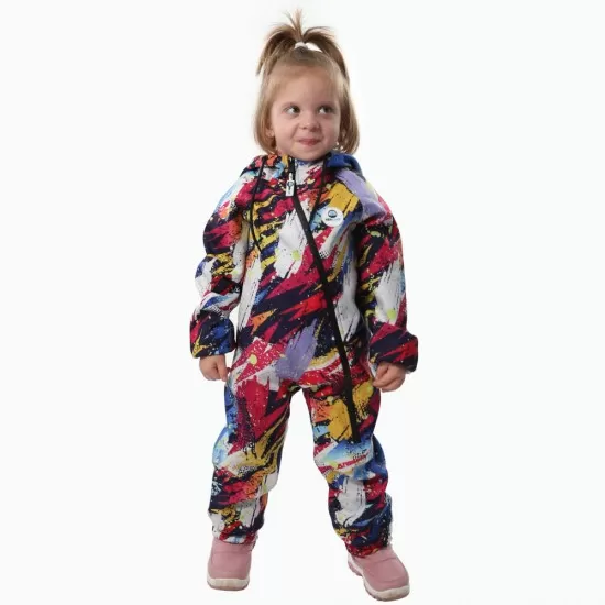 Salopeta impermeabila pentru copii Kidscare, cu protectie la vant si apa cu imprimeu Graffiti - marime 104 Salopeta impermeabila pentru copii Kidscare, cu protectie la vant si apa cu imprimeu Graffiti - marime 104