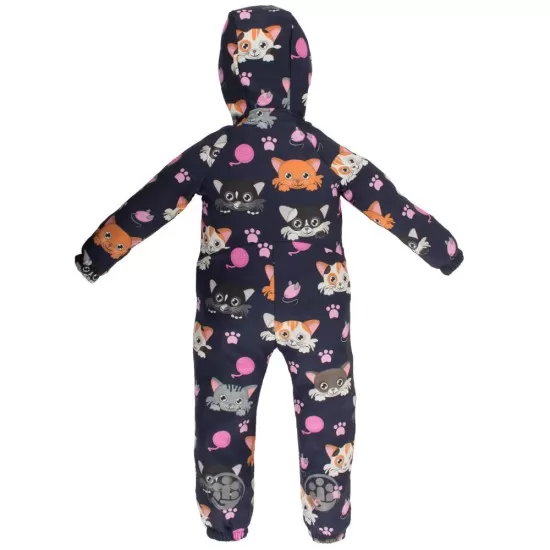 Salopeta impermeabila pentru copii Kidscare, cu protectie la vant si apa cu imprimeu Pisicute - marime 104 Salopeta impermeabila pentru copii Kidscare, cu protectie la vant si apa cu imprimeu Pisicute - marime 104