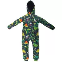 Salopeta impermeabila pentru copii Kidscare, cu protectie la vant si apa cu imprimeu Dinozauri - marime 122