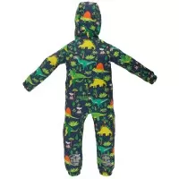 Salopeta impermeabila pentru copii Kidscare, cu protectie la vant si apa cu imprimeu Dinozauri - marime 92