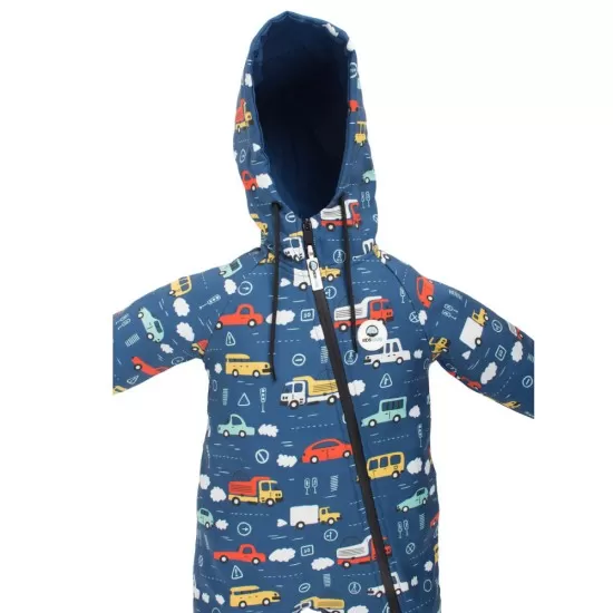 Salopeta impermeabila pentru copii Kidscare, cu protectie la vant si apa cu imprimeu Masini - marime 92 Salopeta impermeabila pentru copii Kidscare, cu protectie la vant si apa cu imprimeu Masini - marime 92