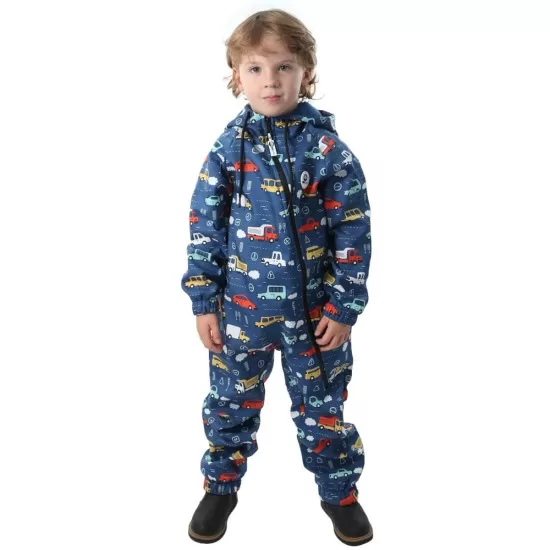 Salopeta impermeabila pentru copii Kidscare, cu protectie la vant si apa cu imprimeu Masini - marime 92 Salopeta impermeabila pentru copii Kidscare, cu protectie la vant si apa cu imprimeu Masini - marime 92