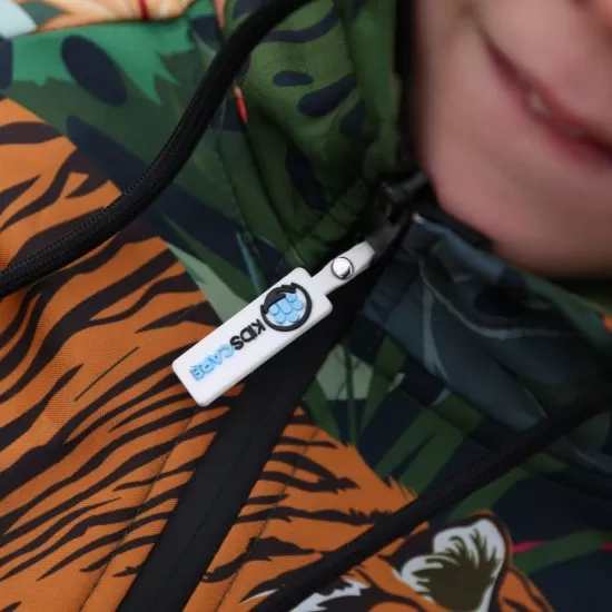 Salopeta impermeabila pentru copii Kidscare, cu protectie la vant si apa cu imprimeu Jungla - marime 122 Salopeta impermeabila pentru copii Kidscare, cu protectie la vant si apa cu imprimeu Jungla - marime 122