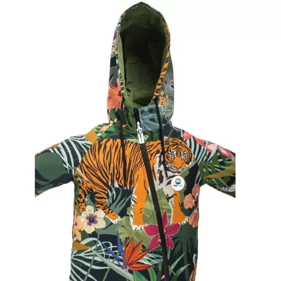 Salopeta impermeabila pentru copii Kidscare, cu protectie la vant si apa cu imprimeu Jungla - marime 122 Salopeta impermeabila pentru copii Kidscare, cu protectie la vant si apa cu imprimeu Jungla - marime 122
