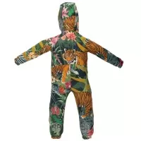 Salopeta impermeabila pentru copii Kidscare, cu protectie la vant si apa cu imprimeu Jungla - marime 86