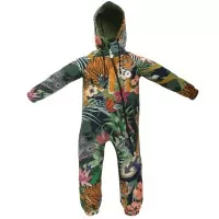Salopeta impermeabila pentru copii Kidscare, cu protectie la vant si apa cu imprimeu Jungla - marime 98