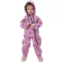 Salopeta impermeabila pentru copii Kidscare, cu protectie la vant si apa cu imprimeu Unicorni - marime 104