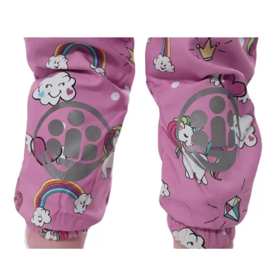 Salopeta impermeabila pentru copii Kidscare, cu protectie la vant si apa cu imprimeu Unicorni - marime 98 Salopeta impermeabila pentru copii Kidscare, cu protectie la vant si apa cu imprimeu Unicorni - marime 98