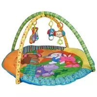 Salteluta de joaca rotunda animalutele vesele Kidscare
