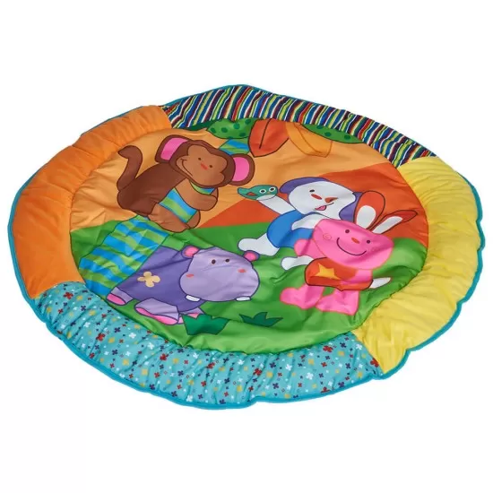 Salteluta de joaca rotunda animalutele vesele Kidscare Salteluta de joaca rotunda animalutele vesele Kidscare