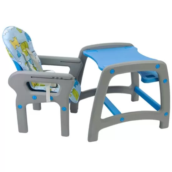 Scaun de masa multifunctional albastru Kidscare Scaun de masa multifunctional albastru Kidscare