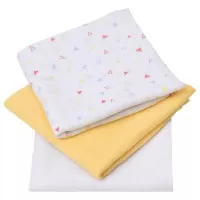 Set 3 paturici de muselina galben Clevamama 3541
