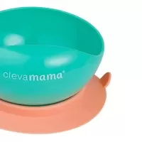 Set bol cu ventuza si tacamuri Clevamama Verde