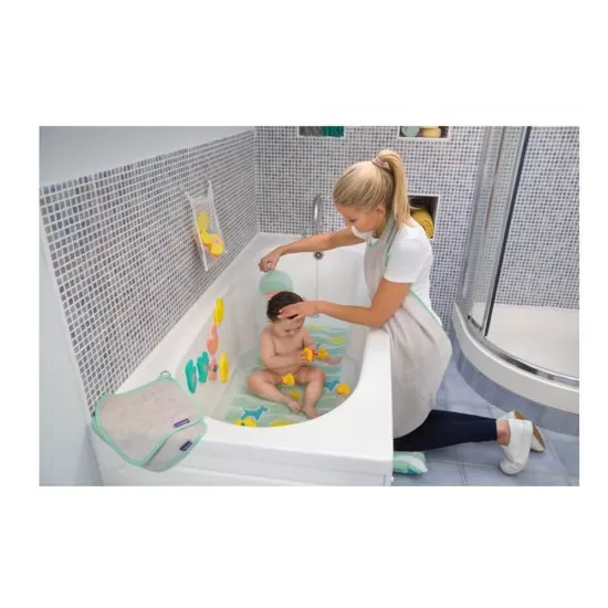 Set covoras antiderapant si genunchiera pentru baie Clevamama 3508