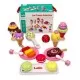 Set de joaca 25 piese din lemn pentru inghetata Lelin L40105