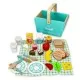 Set de joaca 26 piese din lemn, cos pentru picnic Lelin L40203 Set de joaca 26 piese din lemn, cos pentru picnic Lelin L40203