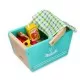 Set de joaca 26 piese din lemn, cos pentru picnic Lelin L40203 Set de joaca 26 piese din lemn, cos pentru picnic Lelin L40203
