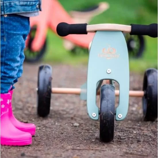 Tricicleta fara pedale transformabila Tiny Tot gri-verzui Kinderfeets Tricicleta fara pedale transformabila Tiny Tot gri-verzui Kinderfeets
