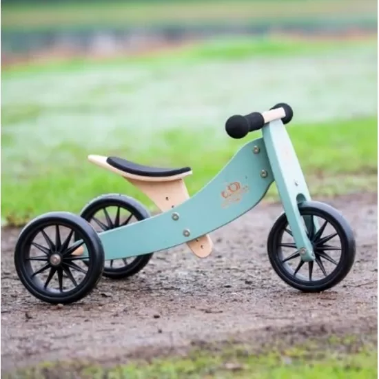 Tricicleta fara pedale transformabila Tiny Tot gri-verzui Kinderfeets Tricicleta fara pedale transformabila Tiny Tot gri-verzui Kinderfeets
