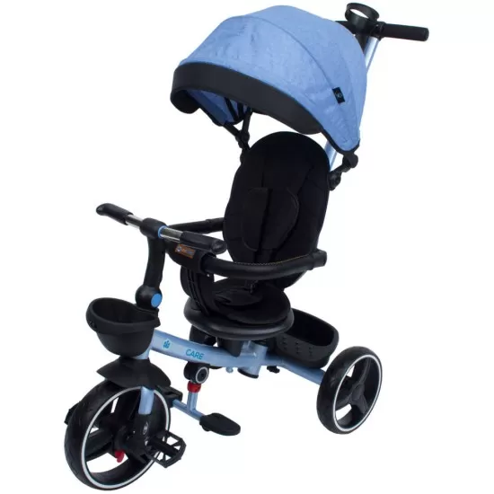 Tricicleta pliabila pentru copii Impera albastru, scaun rotativ, copertina de soare, maner pentru parinti Kidscare Tricicleta pliabila pentru copii Impera albastru, scaun rotativ, copertina de soare, maner pentru parinti Kidscare