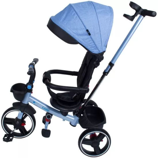 Tricicleta pliabila pentru copii Impera albastru, scaun rotativ, copertina de soare, maner pentru parinti Kidscare Tricicleta pliabila pentru copii Impera albastru, scaun rotativ, copertina de soare, maner pentru parinti Kidscare