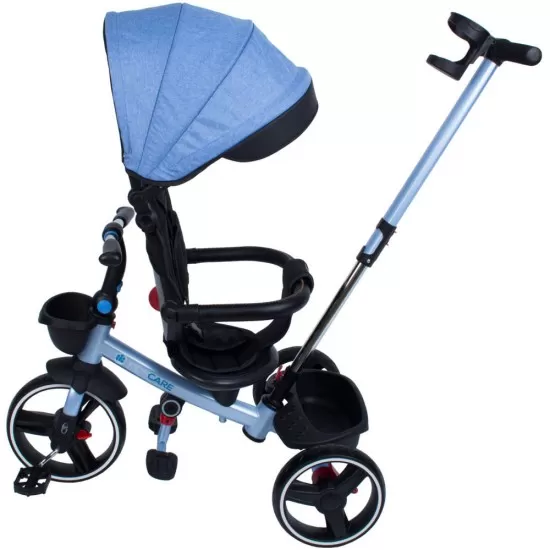 Tricicleta pliabila pentru copii Impera albastru, scaun rotativ, copertina de soare, maner pentru parinti Kidscare Tricicleta pliabila pentru copii Impera albastru, scaun rotativ, copertina de soare, maner pentru parinti Kidscare