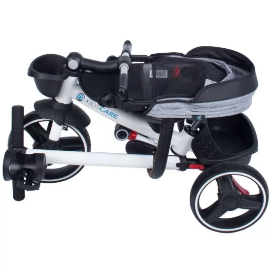 Tricicleta pliabila pentru copii Impera albastru, scaun rotativ, copertina de soare, maner pentru parinti Kidscare Tricicleta pliabila pentru copii Impera albastru, scaun rotativ, copertina de soare, maner pentru parinti Kidscare