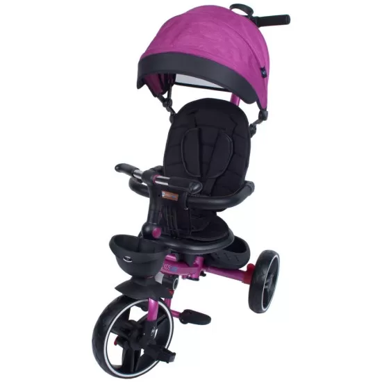 Tricicleta pliabila pentru copii Impera mov, scaun rotativ, copertina de soare, maner pentru parinti Kidscare