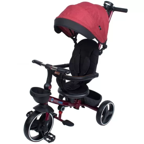 Tricicleta pliabila pentru copii Impera rosu, scaun rotativ, copertina de soare, maner pentru parinti Kidscare Tricicleta pliabila pentru copii Impera rosu, scaun rotativ, copertina de soare, maner pentru parinti Kidscare