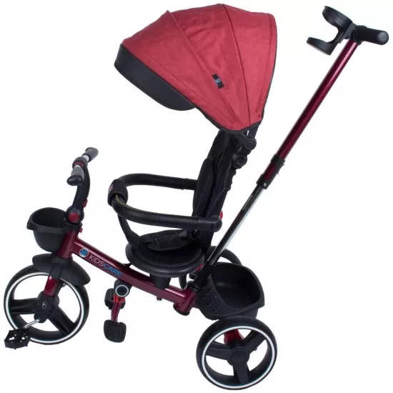 Tricicleta pliabila pentru copii Impera rosu, scaun rotativ, copertina de soare, maner pentru parinti Kidscare Tricicleta pliabila pentru copii Impera rosu, scaun rotativ, copertina de soare, maner pentru parinti Kidscare
