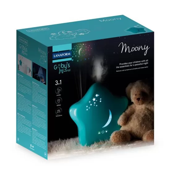 Umidificator de camera cu proiector si lumina de noapte Moony Lanaform Umidificator de camera cu proiector si lumina de noapte Moony Lanaform