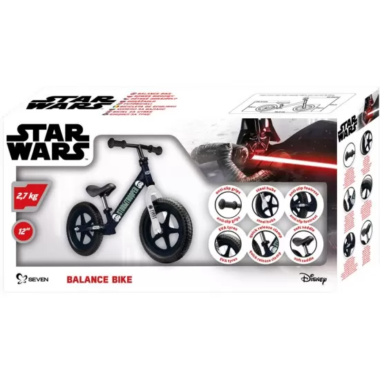 Bicicleta fara pedale 12 Star Wars Stormtrooper Seven SV9912 Bicicleta fara pedale 12 Star Wars Stormtrooper Seven SV9912