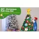 Brad de Craciun din Fetru model Conic 3D, 90x55cm cu 18 decoratiuni si banda LED inclusa Bambinice Brad de Craciun din Fetru model Conic 3D, 90x55cm cu 18 decoratiuni si banda LED inclusa Bambinice
