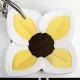 Cadita de plus si salteluta de joaca Lotus BloomingBath Alb/Galben/Maro Cadita de plus si salteluta de joaca Lotus BloomingBath Alb/Galben/Maro