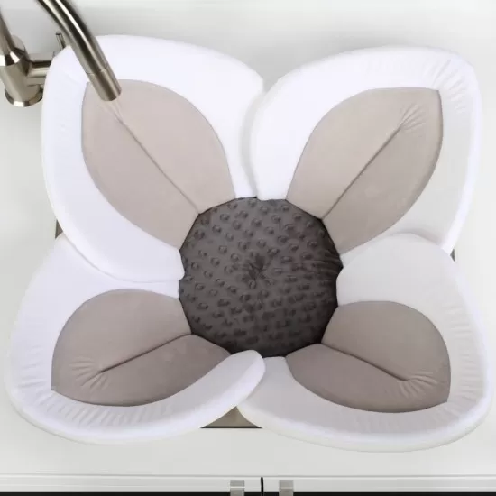 Cadita de plus si salteluta de joaca Lotus BloomingBath Alb/Gri Deschis/Gri Inchis BB105L Cadita de plus si salteluta de joaca Lotus BloomingBath Alb/Gri Deschis/Gri Inchis BB105L