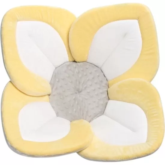 Cadita de plus si salteluta de joaca Lotus BloomingBath Galben/Alb/Gri Deschis BB105L