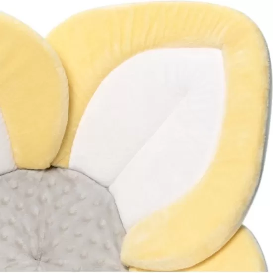 Cadita de plus si salteluta de joaca Lotus BloomingBath Galben/Alb/Gri Deschis BB105L
