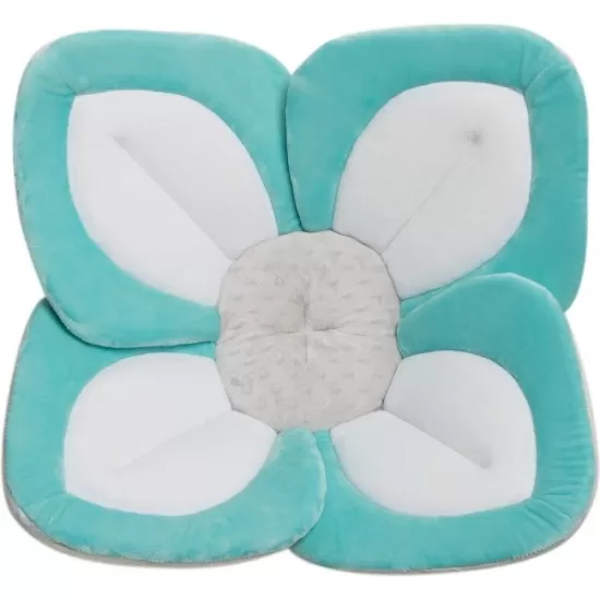 Cadita de plus si salteluta de joaca Lotus BloomingBath Turcoaz/Alb/Gri Deschis BB105L Cadita de plus si salteluta de joaca Lotus BloomingBath Turcoaz/Alb/Gri Deschis BB105L