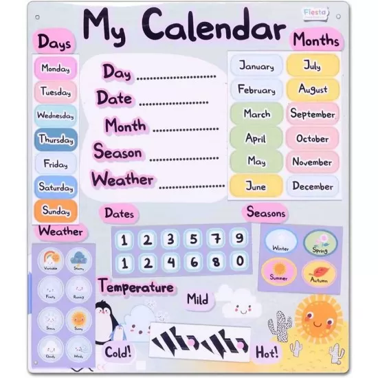 Calendarul meu magnetic 40 piese Fiesta Crafts Calendarul meu magnetic 40 piese Fiesta Crafts