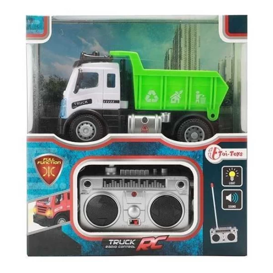 Camion gunoi cu telecomanda, lumini si sunete 13cm Toi-Toys TT25008ZG Camion gunoi cu telecomanda, lumini si sunete 13cm Toi-Toys TT25008ZG