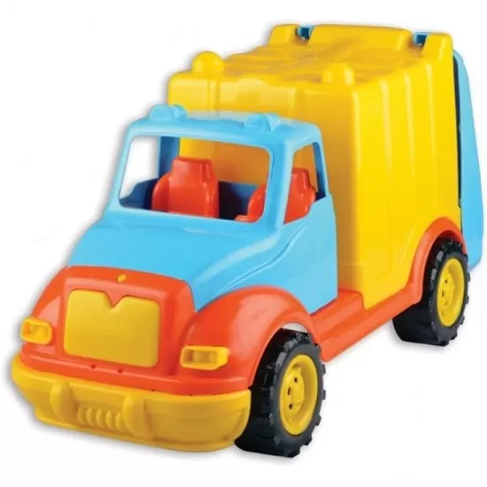Camion pentru gunoi 48 cm cu 38 piese constructie Ucar Toys UC86 Camion pentru gunoi 48 cm cu 38 piese constructie Ucar Toys UC86